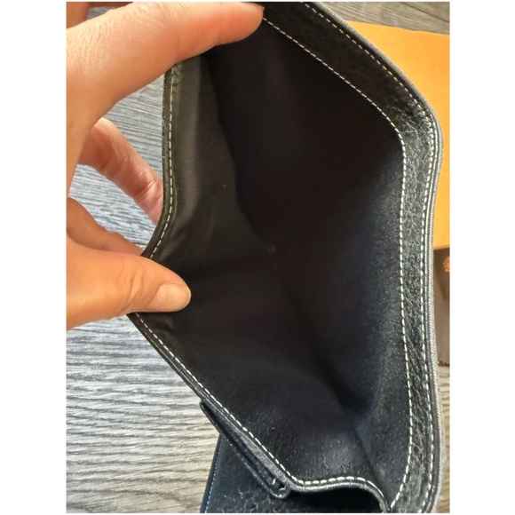 NWOT Tod's Black Leather Canvas Medium Wallet - Picture 7 of 10